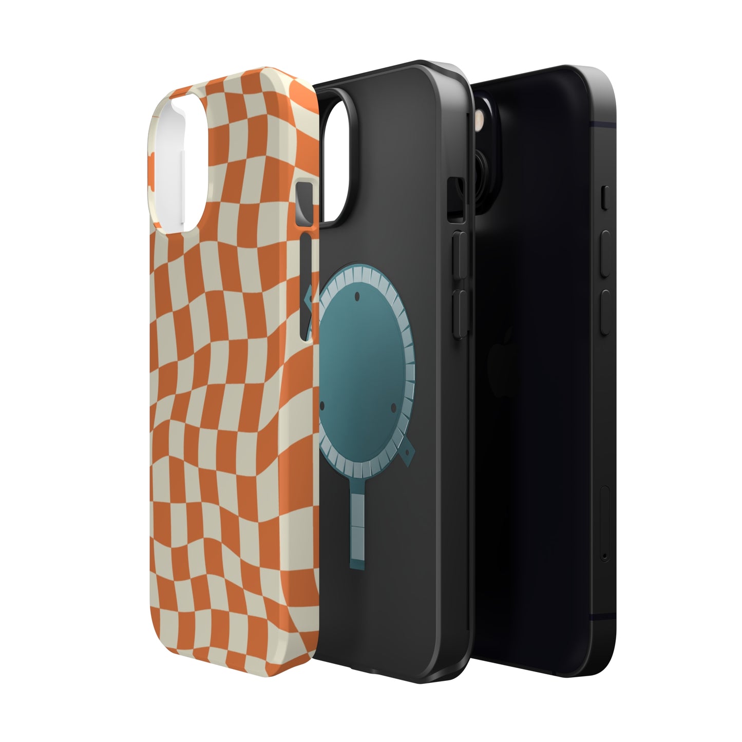 Retro Orange Peel Crazy Checkers MagSafe Tough Case