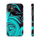 Aqua liquid marble pattern Tough Case