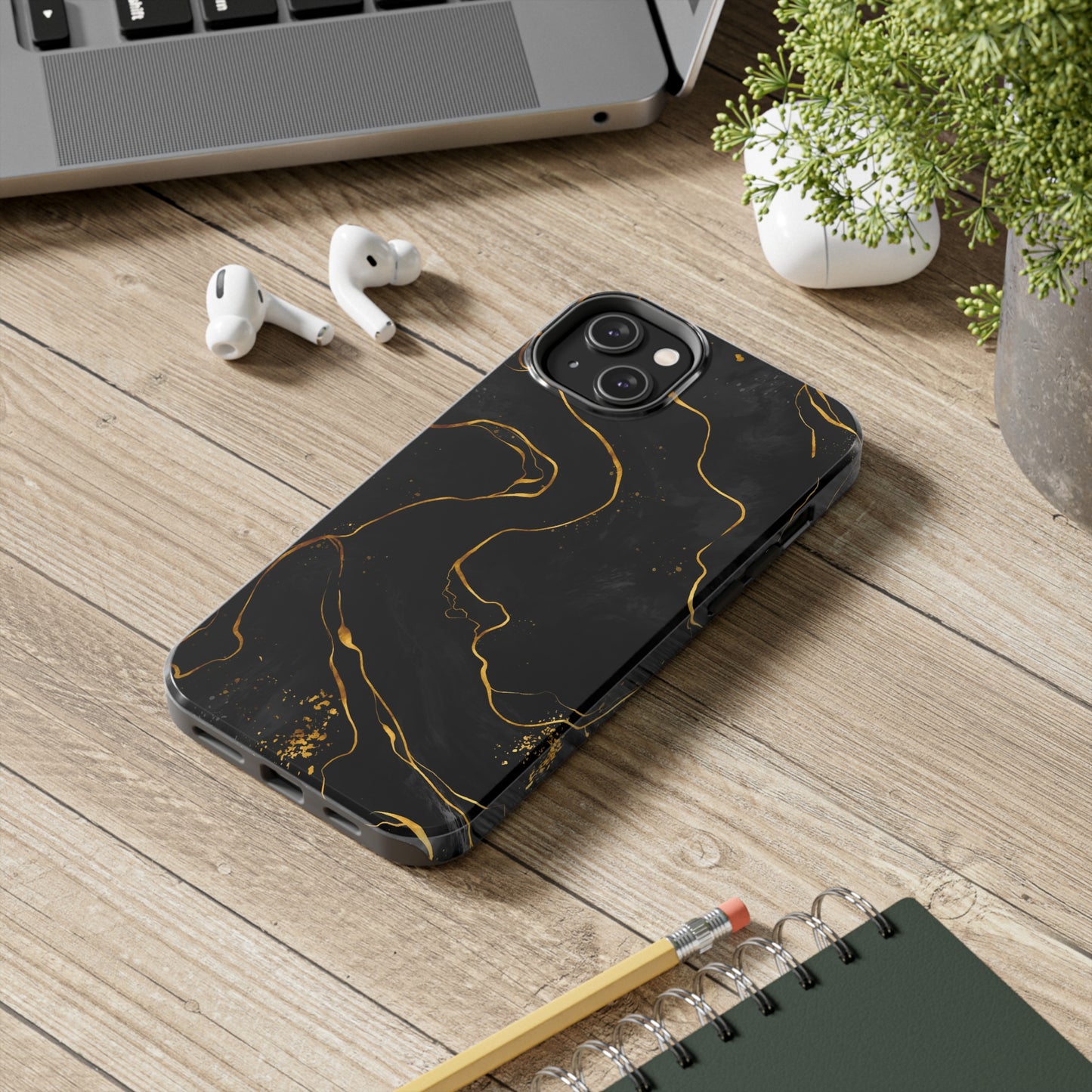 Black Mirage Tough iPhone Case