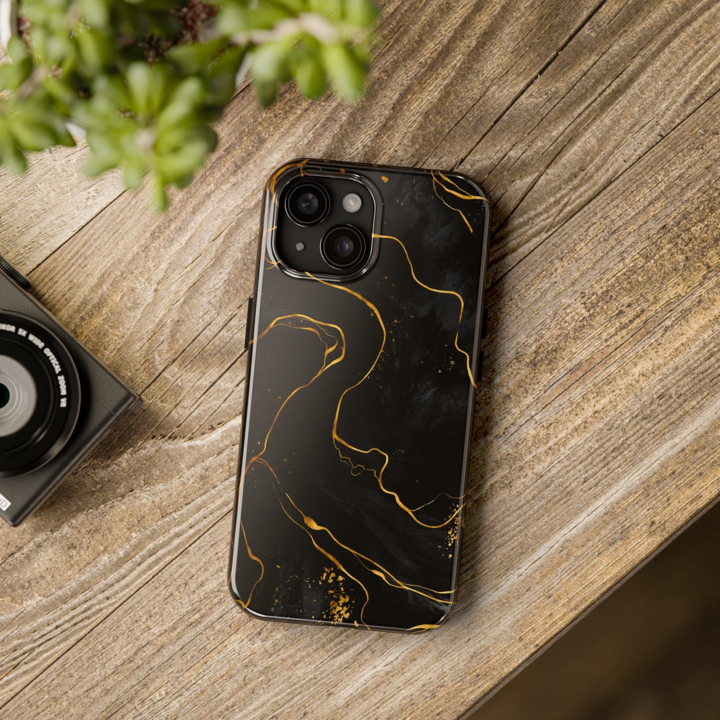 Black Mirage Tough iPhone Case