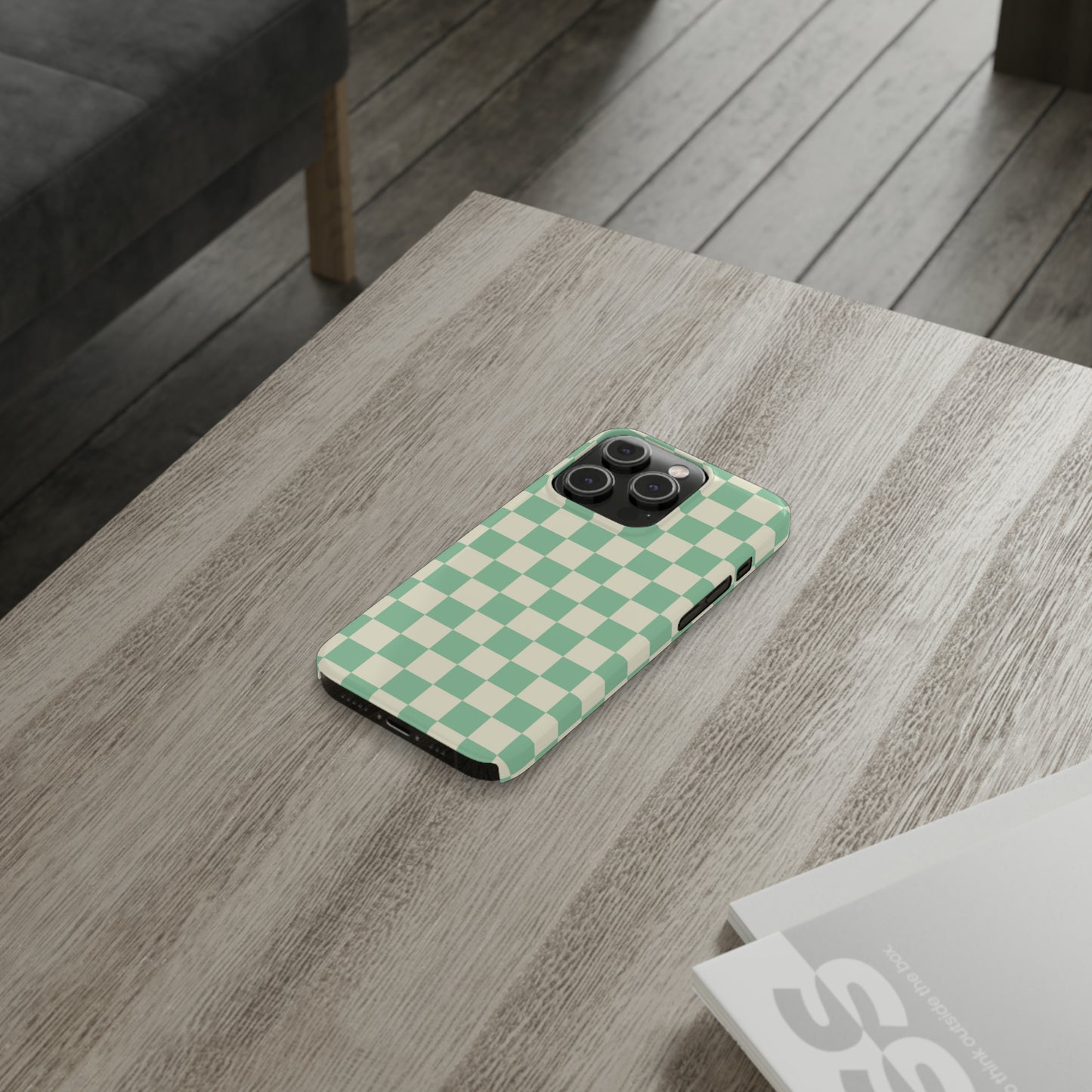 Retro Mint Checkers Snap Case