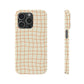 Soft Beige Dizzy Grid Snap Case