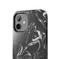 Grey & White liquid paint pattern Tough Case