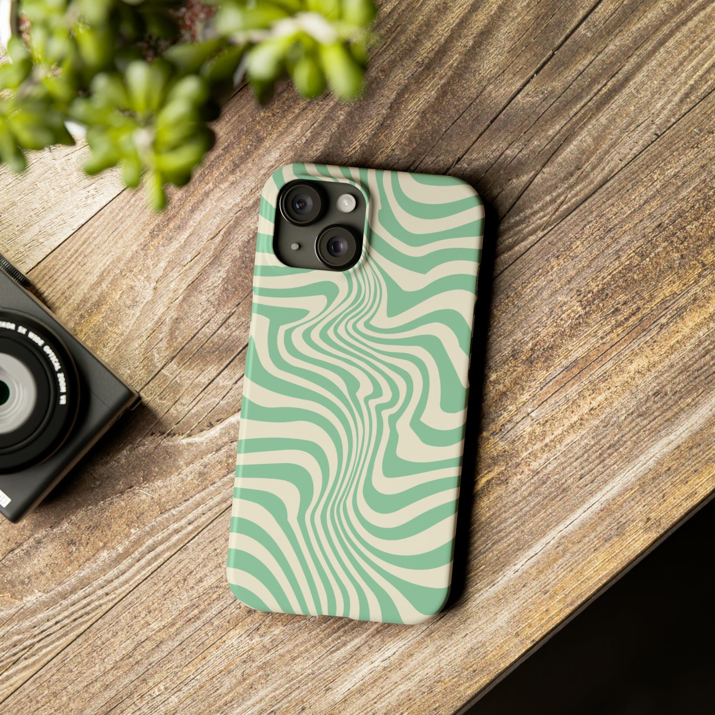 Pistachio Swirls Snap Case