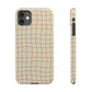 Soft Beige Dizzy Grid Snap Case