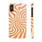 Orange Dizzy Spiral Snap Case