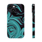 Aqua liquid marble pattern Snap Case