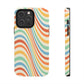 Retro Swirl Tough iPhone Case