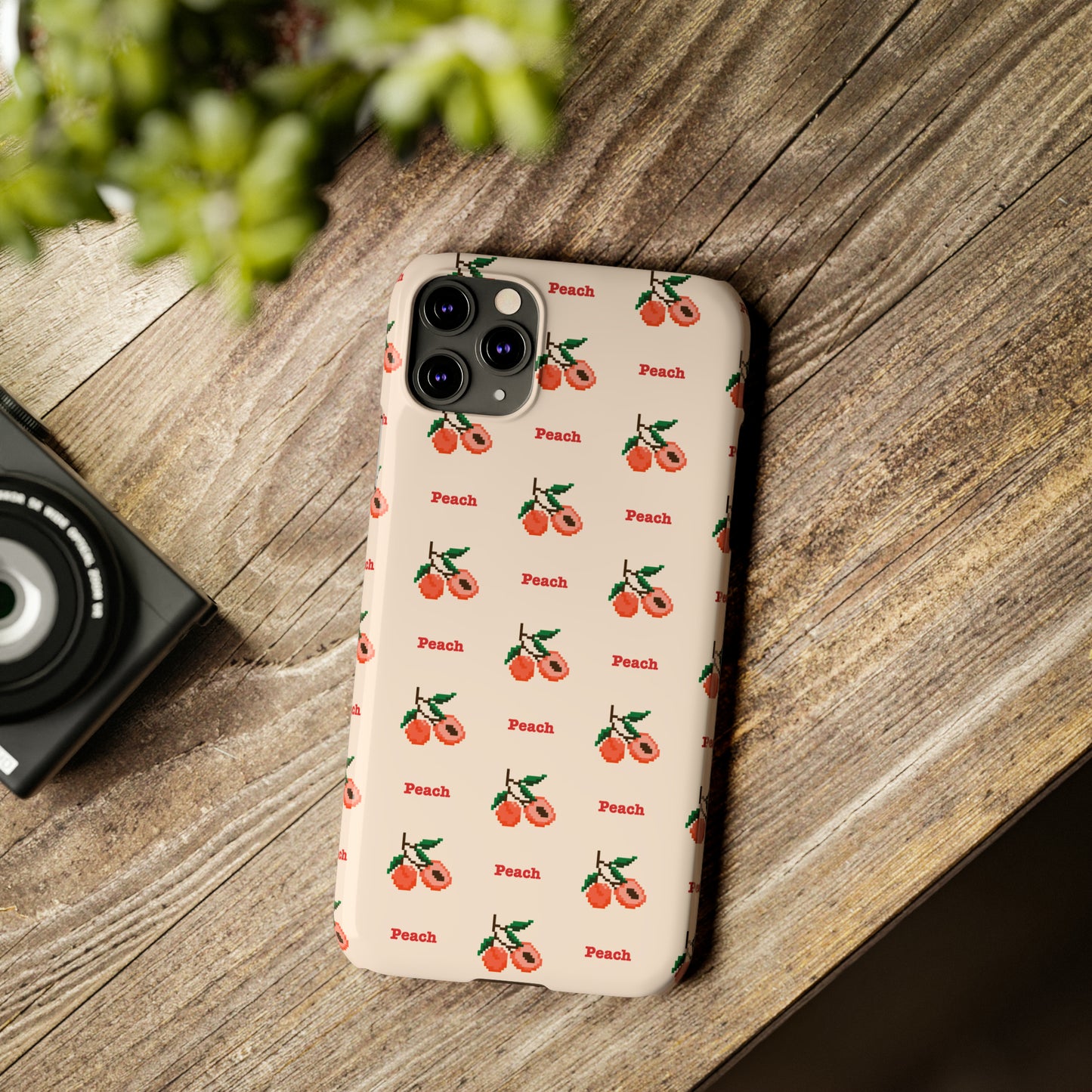 Pixelated Peach Snap Case