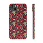 Red Snake Skin Snap Case