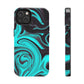 Aqua liquid marble pattern Tough Case