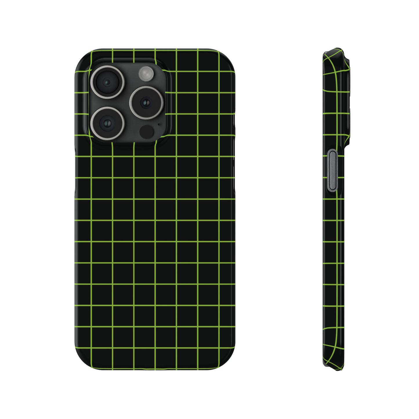 Green Grid Snap Case