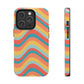 Wavy Pattern Tough iPhone Case