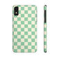 Retro Mint Checkers Snap Case