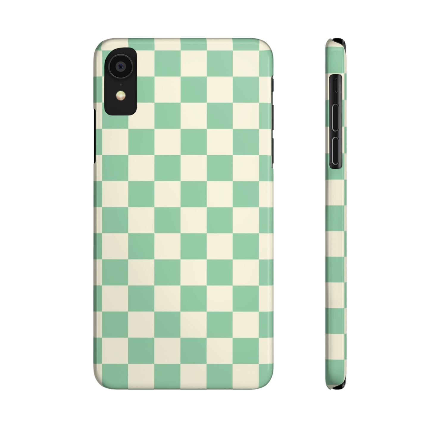 Retro Mint Checkers Snap Case