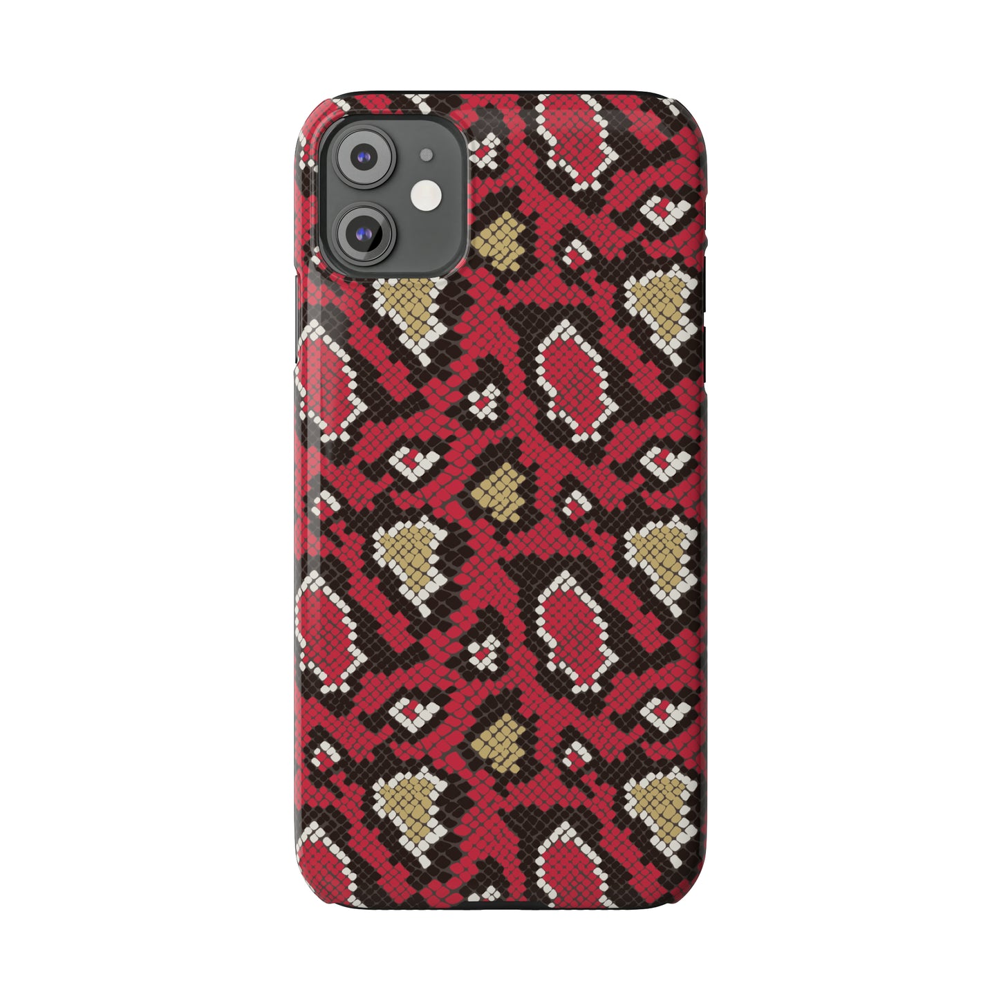 Red Snake Skin Snap Case