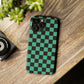 Green Checkers Snap Case