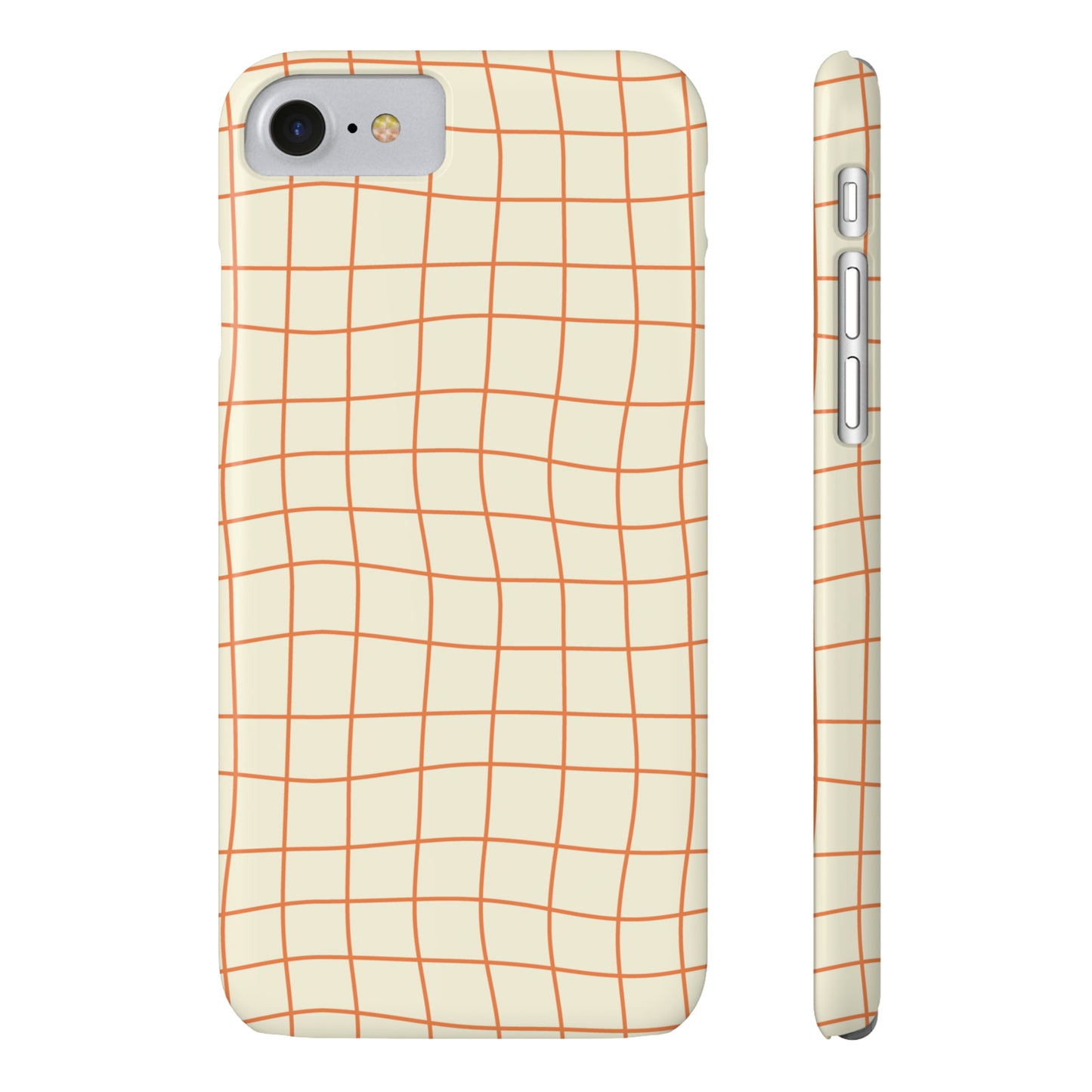 Soft Beige Dizzy Grid Snap Case