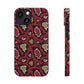 Red Snake Skin Snap Case