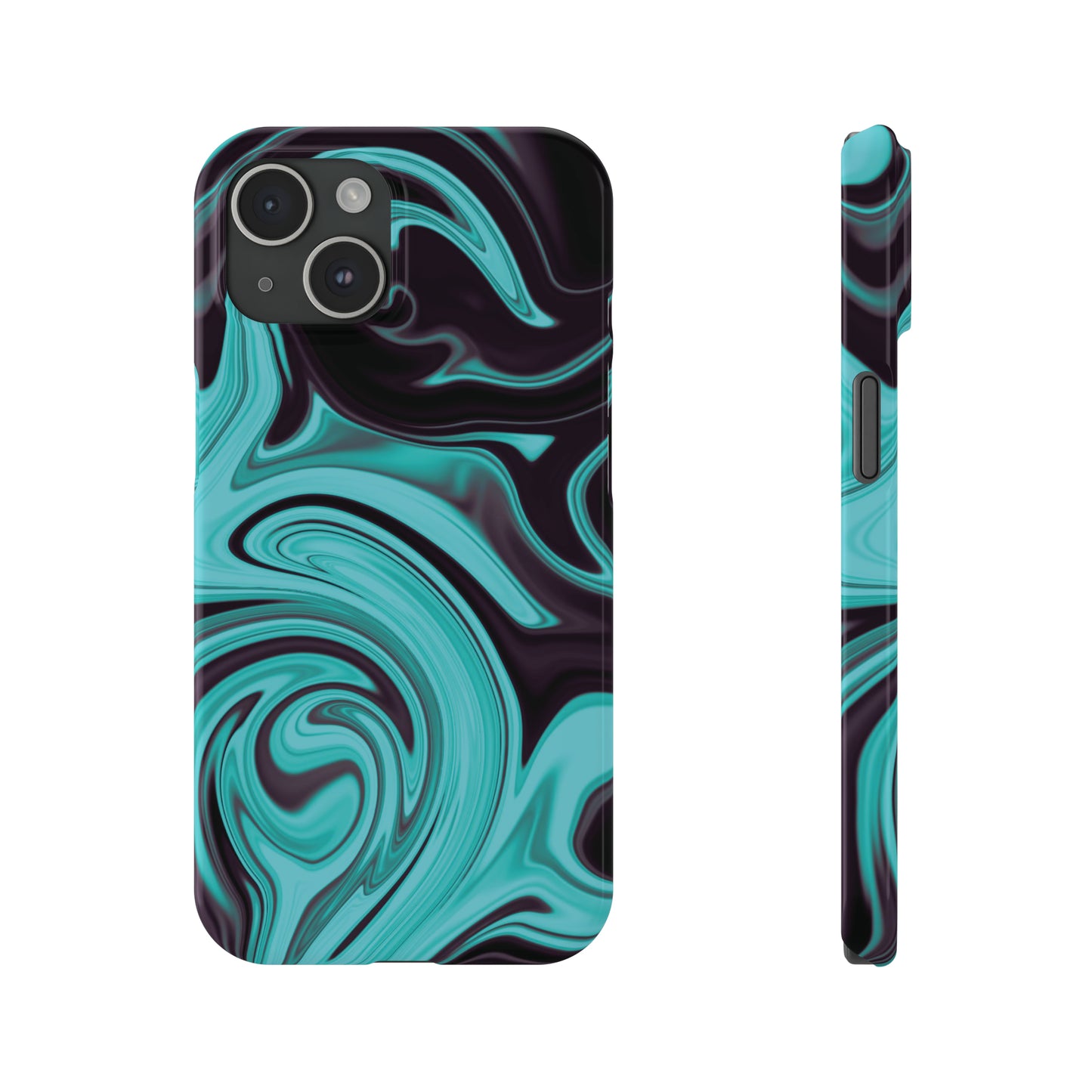 Aqua liquid marble pattern Snap Case