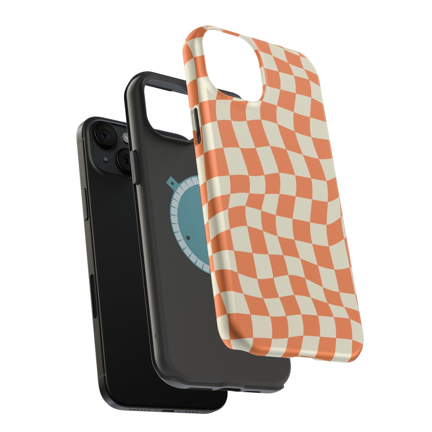 Retro Orange Peel Crazy Checkers MagSafe Tough Case