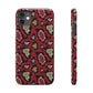 Red Snake Skin Snap Case