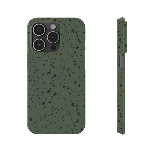 Olive Green Terrazzo Snap Case