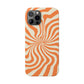 Orange Dizzy Spiral Snap Case