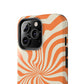 Orange Dizzy Spiral Tough iPhone Case