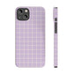 Lavender Grid Snap Case