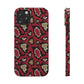 Red Snake Skin Snap Case