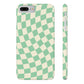 Pistachio Checkers Snap Case