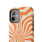 Orange Dizzy Spiral Tough iPhone Case