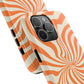 Orange Dizzy Spiral Tough iPhone Case