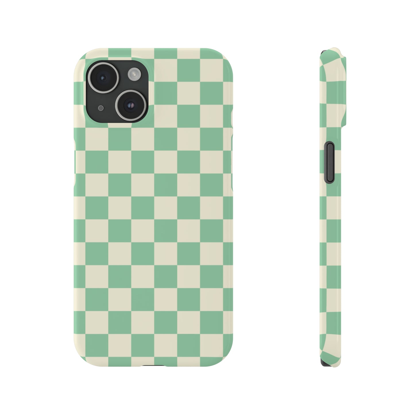 Retro Mint Checkers Snap Case