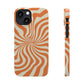 Orange Dizzy Spiral Snap Case