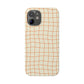 Soft Beige Dizzy Grid Snap Case