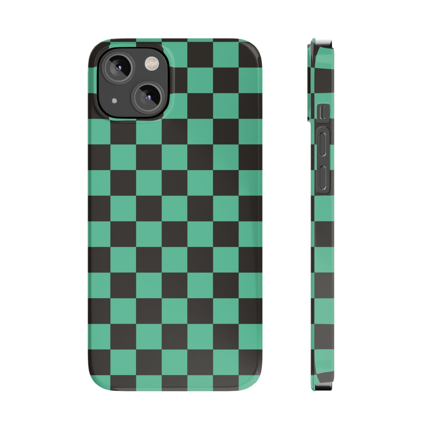 Green Checkers Snap Case