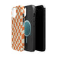 Retro Orange Peel Crazy Checkers MagSafe Tough Case