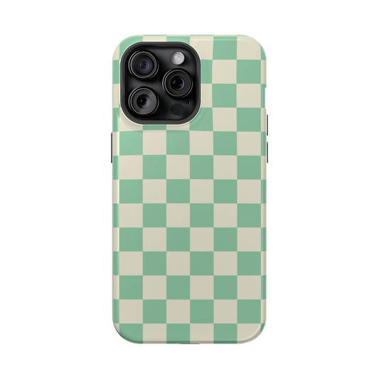 Retro Mint Checkers MagSafe Tough Case