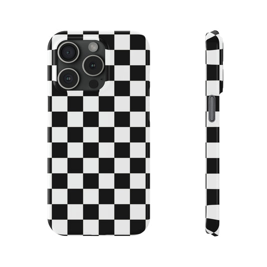 Black and white checks Snap Case