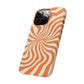 Orange Dizzy Spiral Snap Case