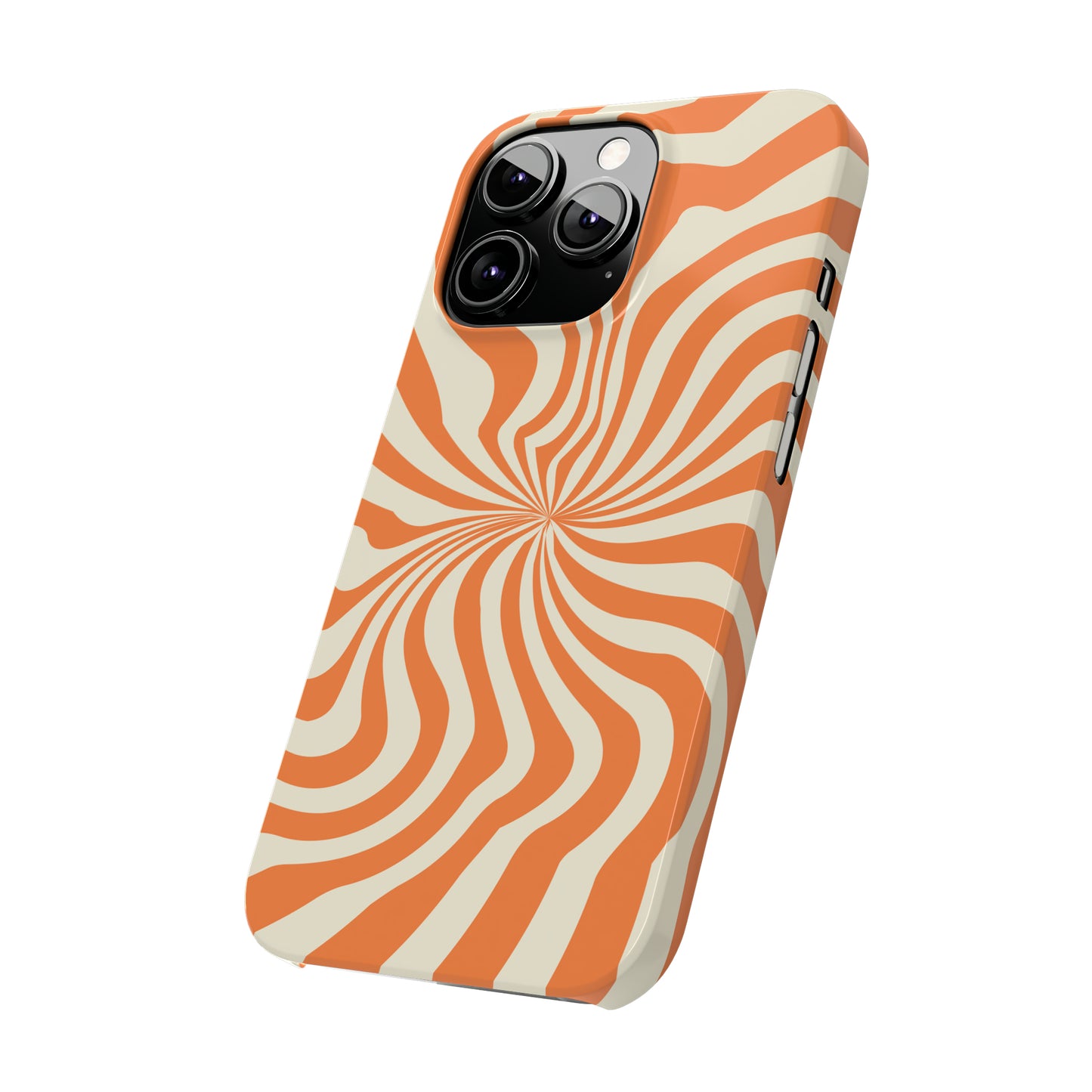 Orange Dizzy Spiral Snap Case