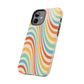 Retro Swirl Tough iPhone Case