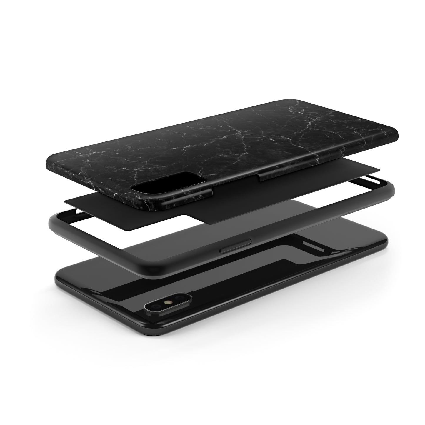 Marquina Black Tough iPhone Case