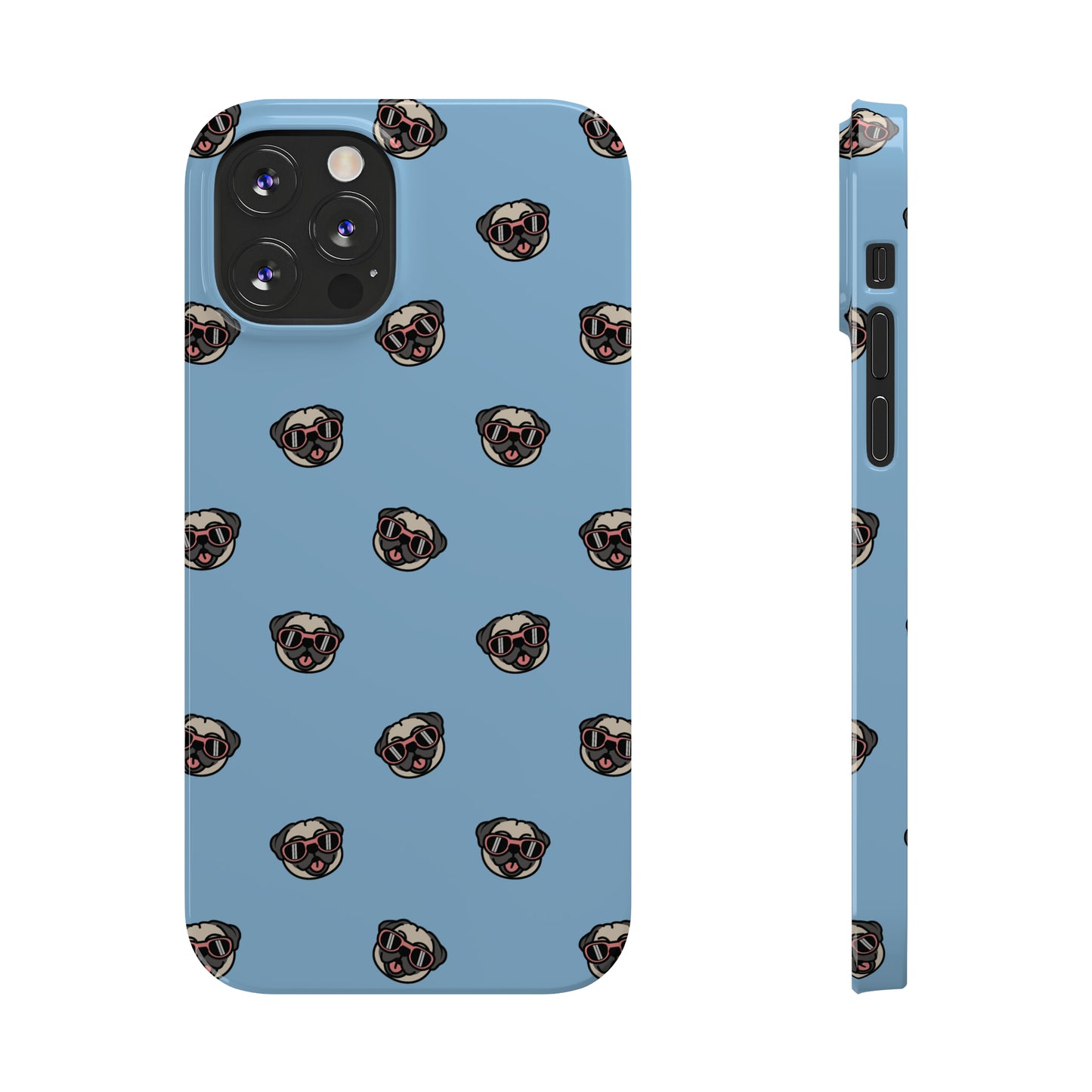 Pug Pattern Snap Case