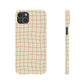 Soft Beige Dizzy Grid Snap Case