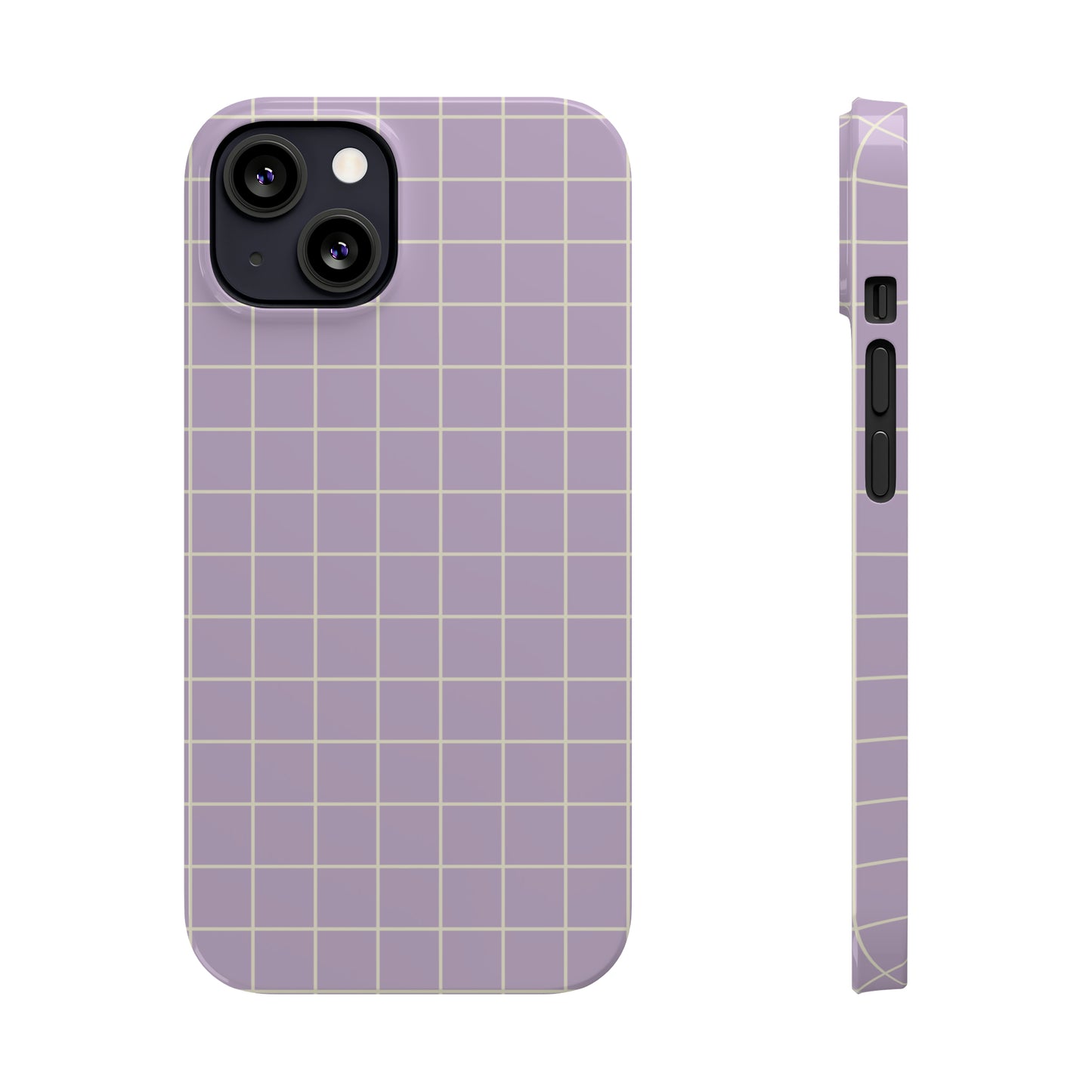 Lavender Grid Snap Case