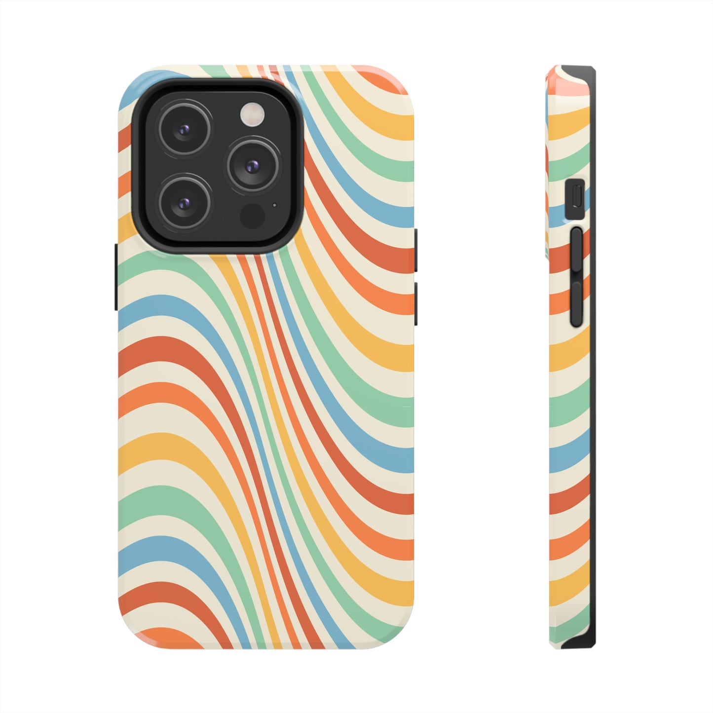 Retro Swirl Tough iPhone Case