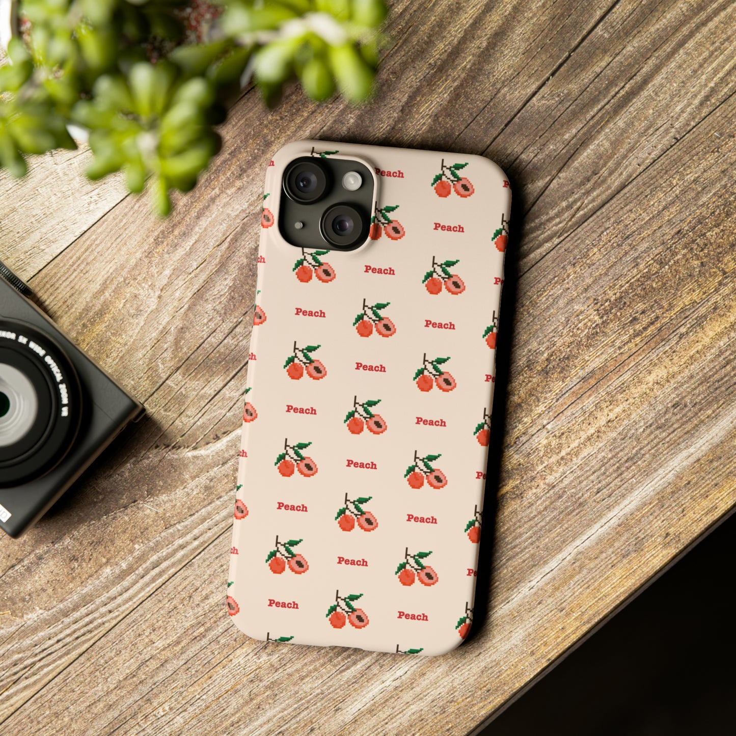 Pixelated Peach Snap Case